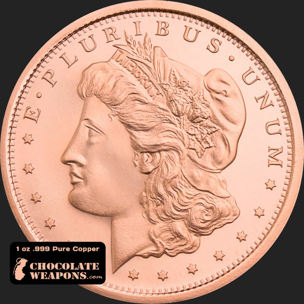 Morgan Dollar Solid 1 oz .999 Pure Copper Round Coin