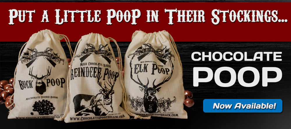 Chocolate Reindeer Poop, Buck Poop, Elk Poop and Sasquatch Poop