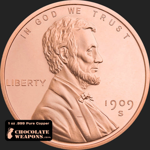 Giant Wheat Penny Solid .999 Pure Copper Round Coin – ChocolateWeapons