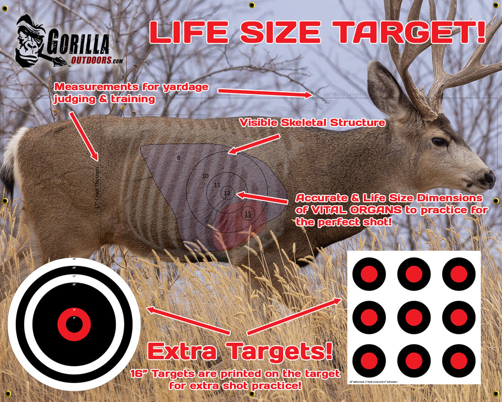 ELK Target Life Size Elk Target for Archery or Rifle ChocolateWeapons