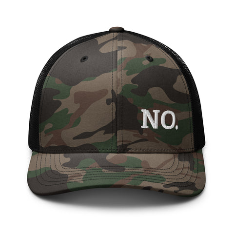 NO. (I will not comply) - Camouflage trucker hat