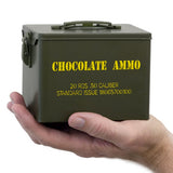 Chocolate Bullets in Mini Ammo Can